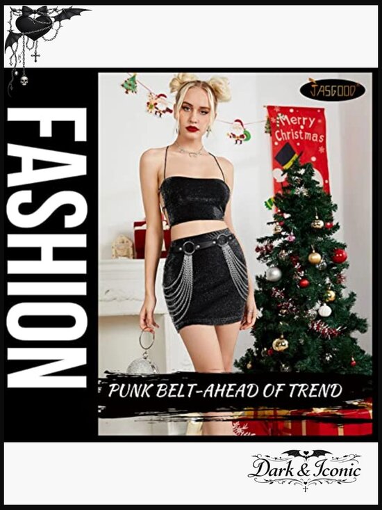 Punk Layered Waist Chain Belt Adjustable Gothic main image 5